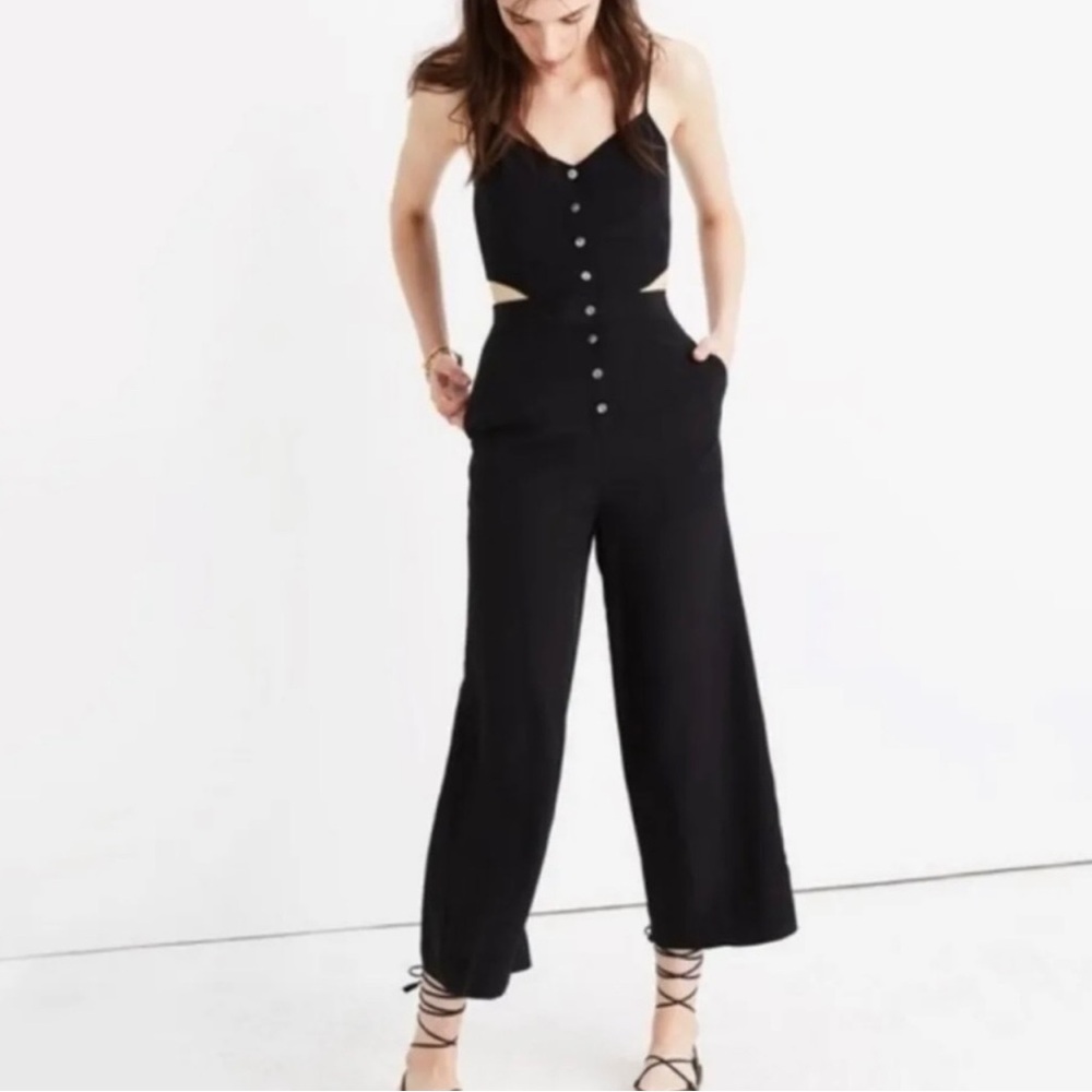 Madewell Cut Out Black Jumpsuit Size 2